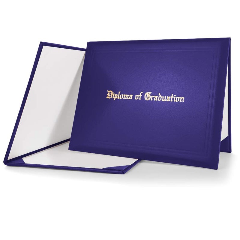 GraduationMall Imprinted Diploma Cover for Certificate 8.5''x 11'' Purple 1-Pack - Image 1